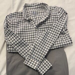 Vineyard Vines Black and White Grid Shirt